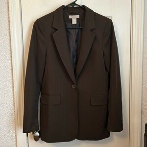Dark green oversized H&M blazer XS